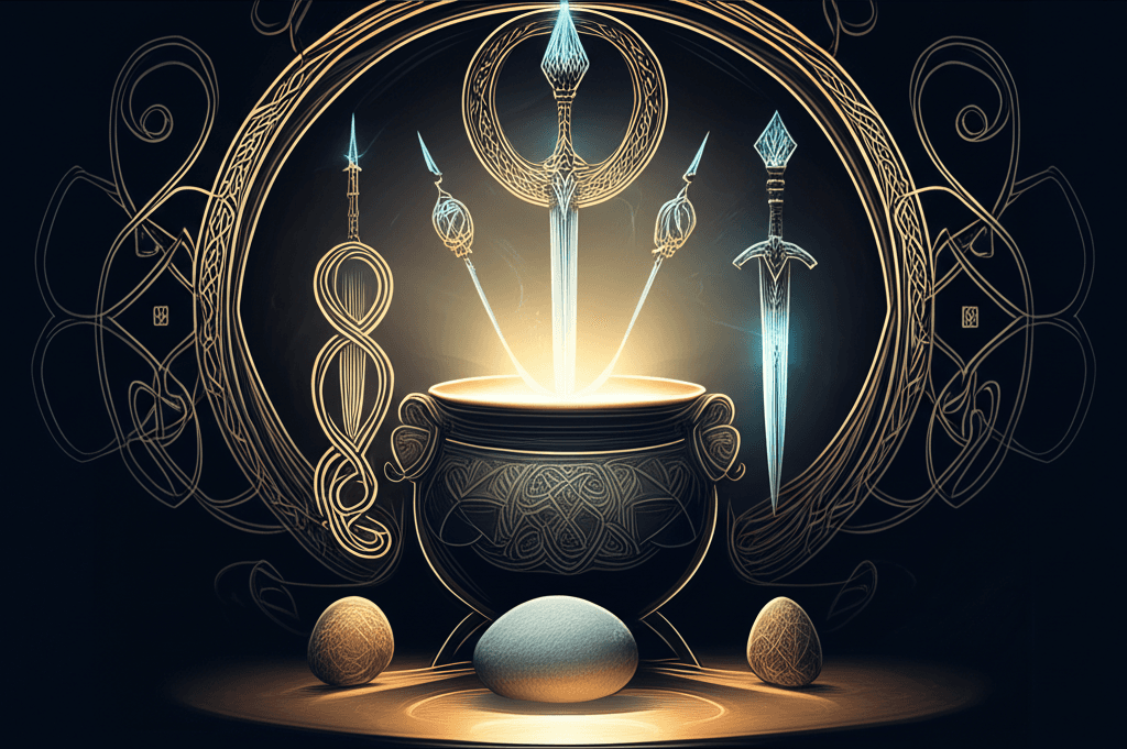 Symbolic representation of the Five Sacred Treasures